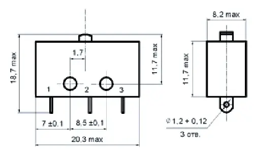 ПМ22-1 микропереключатель фото 3 ПМ22-1 микропереключатель фото 3