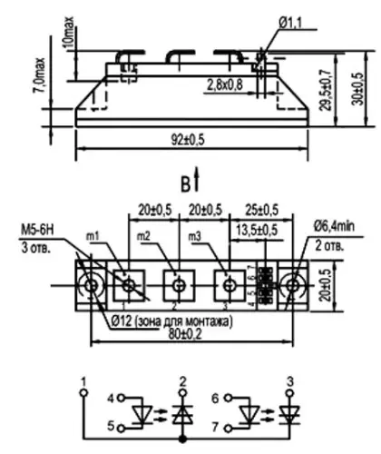 МТОТО-40-9 модуль тиристорный фото 3