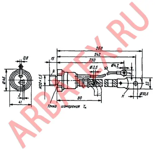 Т15-160-16 тиристор фото 3 Т15-160-16 тиристор фото 3