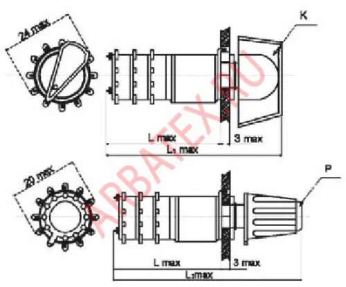 ПГ2-10-6П4НВ-К переключатель галетный фото 3 ПГ2-10-6П4НВ-К переключатель галетный фото 3