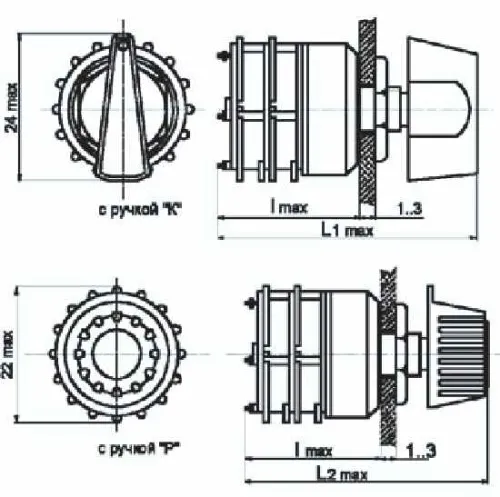 ПГ5-1-16П1НВ-К переключатель галетный фото 3 ПГ5-1-16П1НВ-К переключатель галетный фото 3