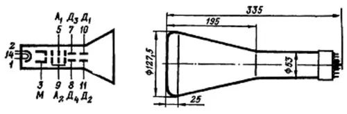 13ЛО6И трубка электронно-лучевая фото 3