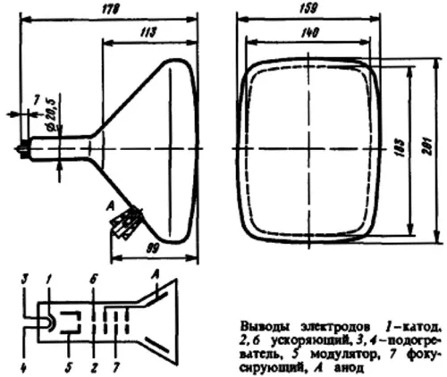 23ЛМ11С трубка электронно-лучевая фото 2
