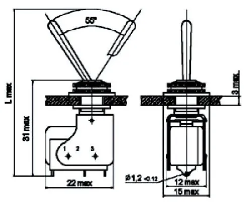 ПТ8-2В тумблер фото 3 ПТ8-2В тумблер фото 3